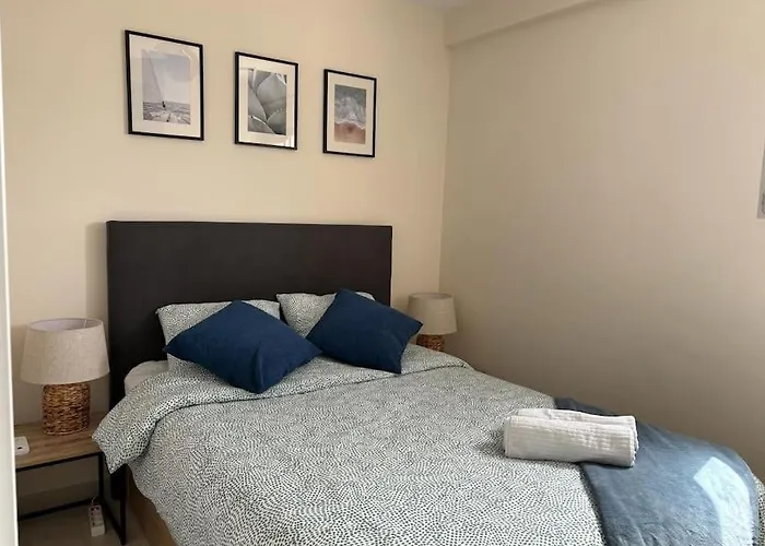 Apartment Blue Armchair With Sea View In