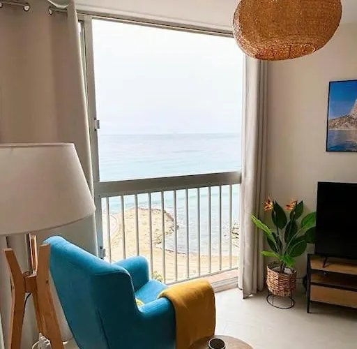 Apartment Blue Armchair With Sea View In